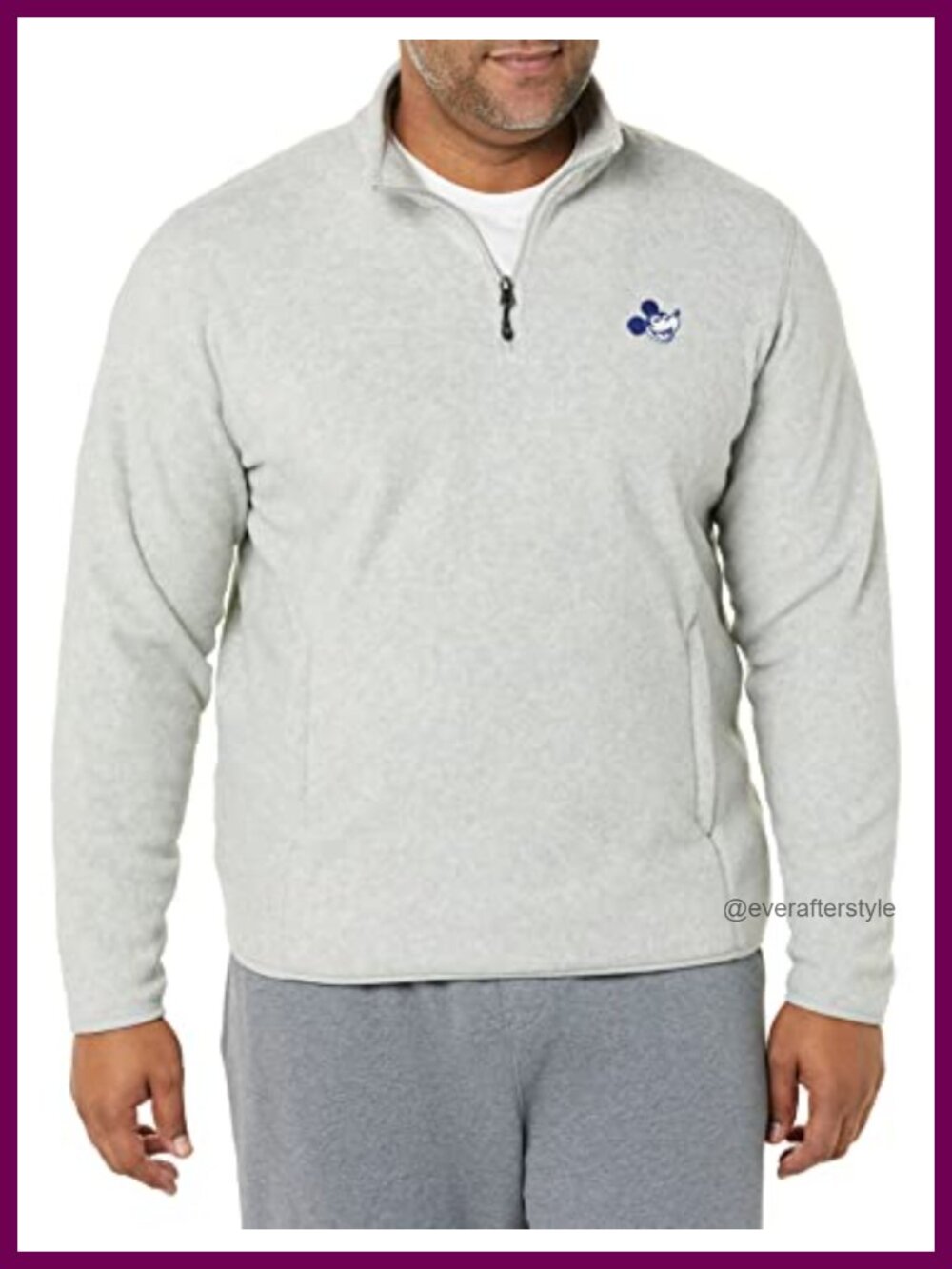 Men's Polar Fleece Quarter-Zip Mock Neck Insulated Jacket Soft Warm